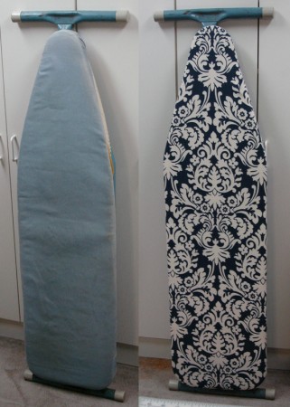 Ironing board cover, before and after