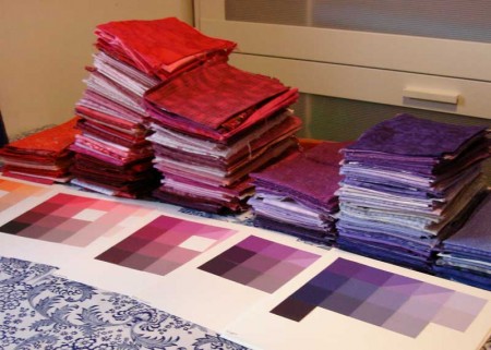 Sorting fabric by color