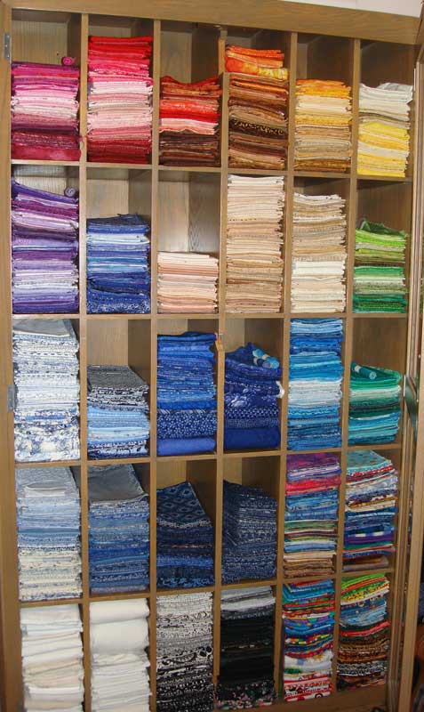 Fabric stash reorganized