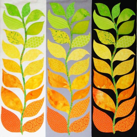 Analogous leaves, summer colors 