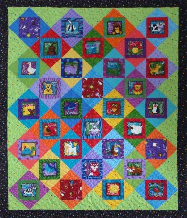 Baby quilt, quilted