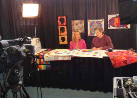 Filming for Quilting Arts TV