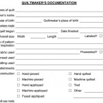 Quiltmaker's Documentation Form