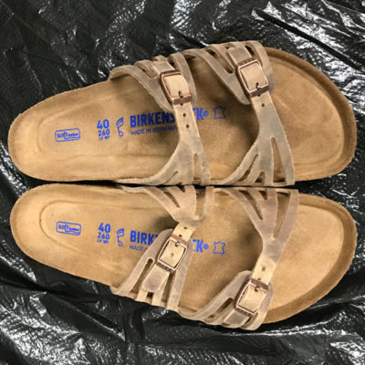 1. Here are my brand new Birkenstocks ready for a makeover.