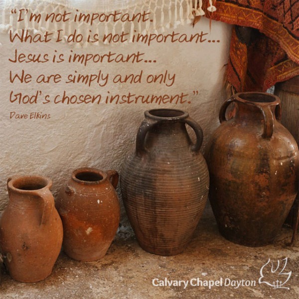 I'm not important. What I do is not important... Jesus is important... We are simply and only God's chosen instrument.