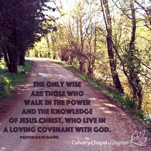 The only wise are those who walk in the power and the knowledge of Jesus Christ, who live in a loving covenant with God.