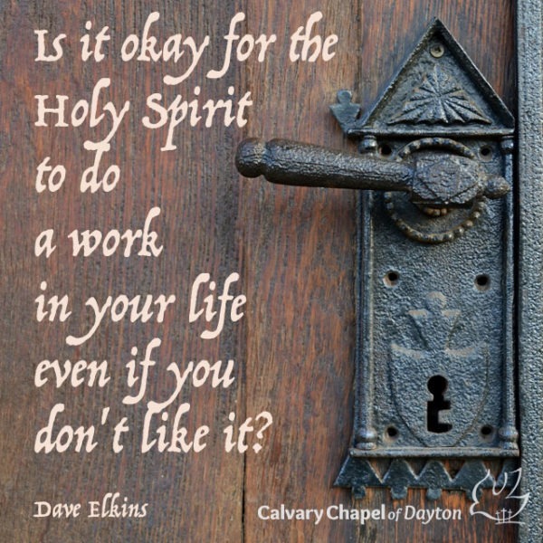Is it okay for the Holy Spirit to do a work in your life even if you don't like it?