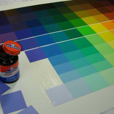 Gluing Color-aid squares 
