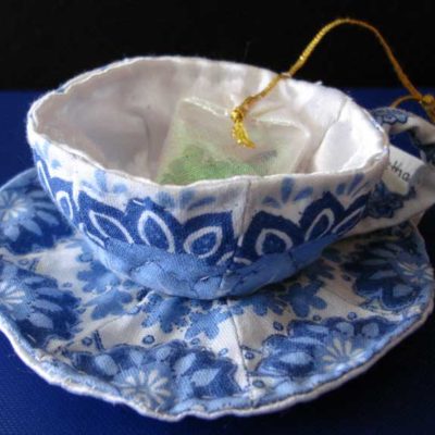 DD#2's fabric tea cup ornament 