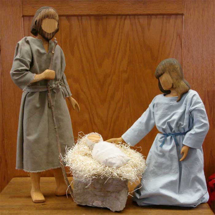Homemade nativity