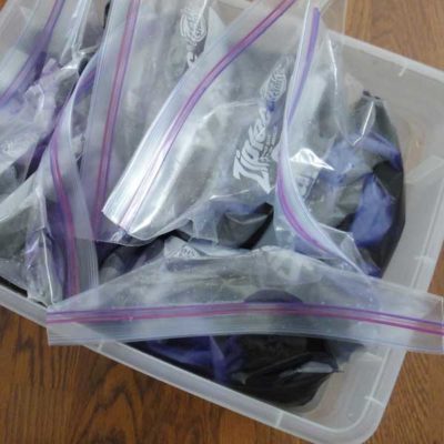 Dyeing in bags 
