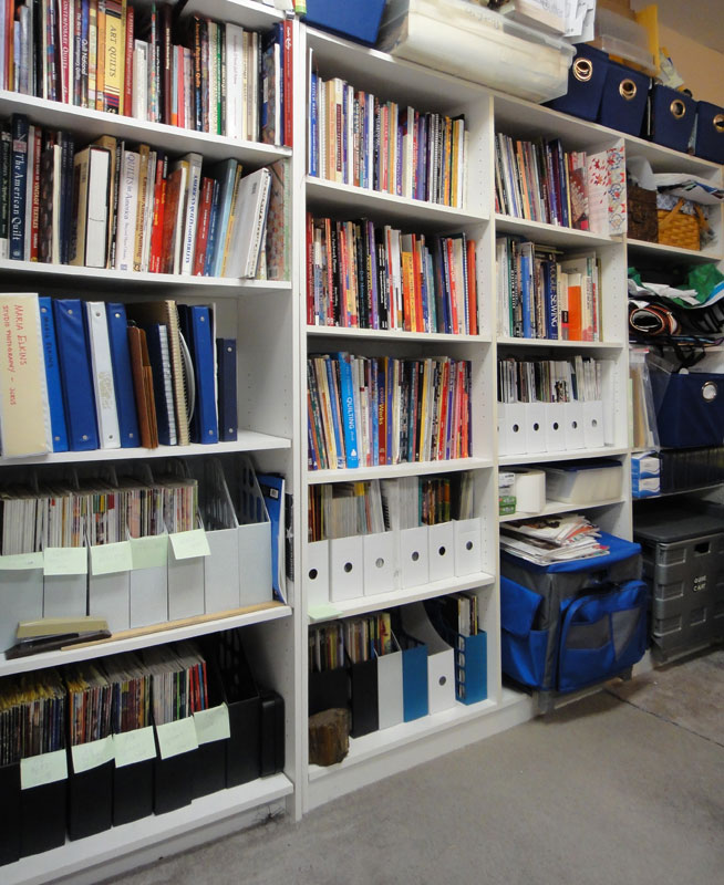 Organizing quilting books