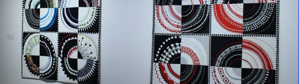 A view of Circular Abstractions: Bull’s Eyes Quilts