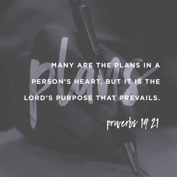 Many are the plans in a person's heart, but it is the Lord's purpose that prevails.